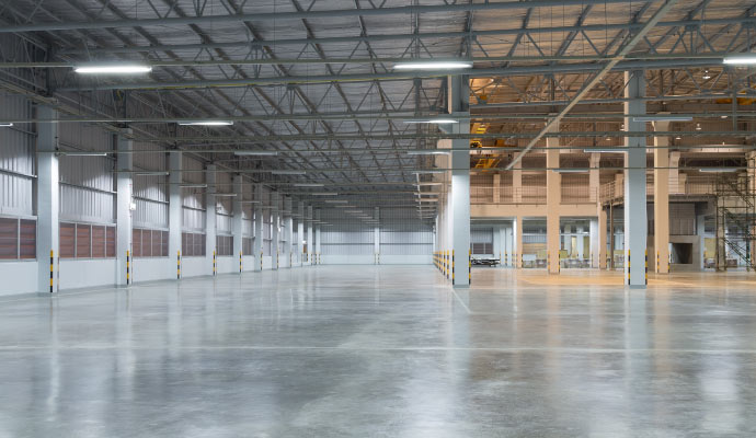 a large commercial clean floor