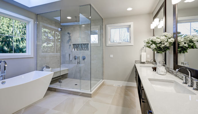 Clean and modern bathroom