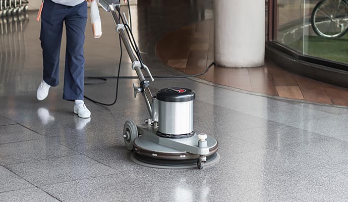 Commercial floor cleaning