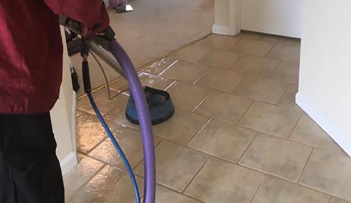 Stone floor cleaning and polishing